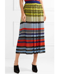 Missoni Striped Crochet Knit Midi Skirt