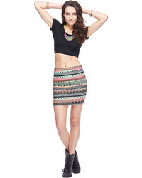 Romwe Aztec Stretch Fit Skirt