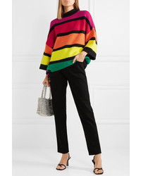 Staud Shawn Oversized Striped Knitted Sweater