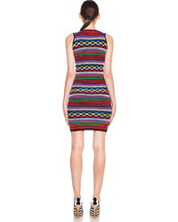 DSquared Textured Knit Dress In Stripes