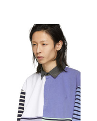 JW Anderson Blue Patchwork Rugby Polo