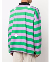 MSGM Cotton Stripe Pattern Polo Shirt