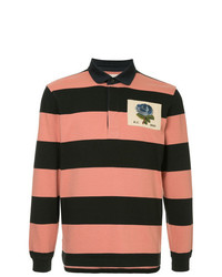 Kent & Curwen Long Sleeved Rose Polo Shirt