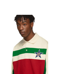 Gucci Off White Starpatch Long Sleeve Polo