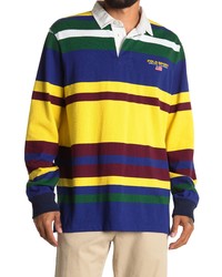 Polo Ralph Lauren Rugby Stripe Jersey Long Sleeve Cotton Polo