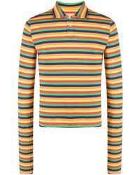 ERL Striped Long Sleeve Polo Shirt