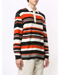 Coohem Striped Long Sleeved Polo Shirt