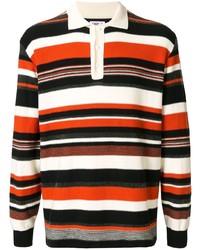 Coohem Striped Long Sleeved Polo Shirt