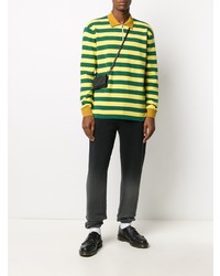 Sunnei Striped Longsleeve Polo Shirt