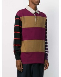 Lanvin Striped Panelled Polo Shirt