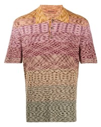 Missoni Intarsia Knit Short Sleeved Polo Shirt
