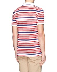 Nobrand Irregular Stripe Cotton Polo Shirt