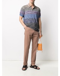 Missoni Multi Stripe Cotton Polo Shirt