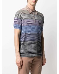 Missoni Multi Stripe Cotton Polo Shirt