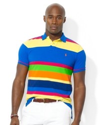 Ralph Lauren Polo Big And Tall Classic Fit Multi Striped Mesh Polo