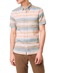 French Connection Slim Fit Stripe Button Up Shirt