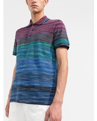 Missoni Stripe Knit Short Sleeve Polo Shirt