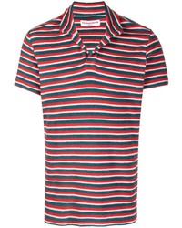 Orlebar Brown Stripe Print Design Polo Shirt