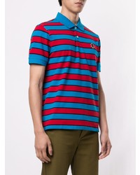 Kent & Curwen Striped Flower Patch Polo Shirt