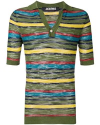 Jacquemus Striped Knitted Polo Shirt