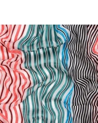 Paul Smith Multi Colour Semi Sheer Mainline Stripe Silk Scarf