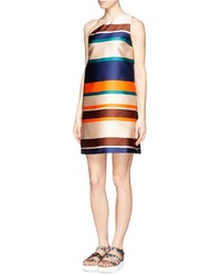 MSGM Stripe One Shoulder Dress