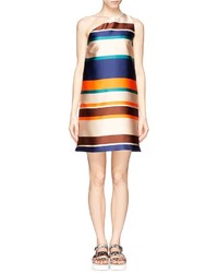MSGM Stripe One Shoulder Dress