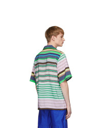 Prada Multicolor Striped Short Sleeve Shirt