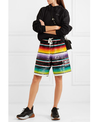 Ashish Striped Sequined Cotton Shorts