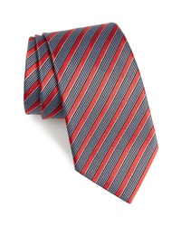 Multi colored Horizontal Striped Silk Tie
