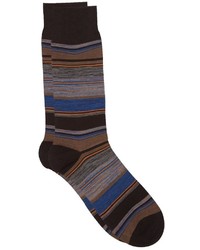 Pantherella Egyptian Cotton Bold Stripe Lisle Sock