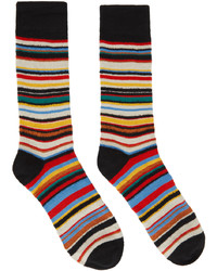 Paul Smith Four Pack Texture Stripe Socks