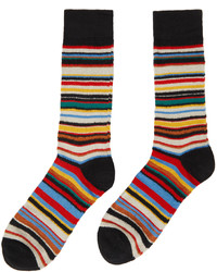 Paul Smith Four Pack Texture Stripe Socks