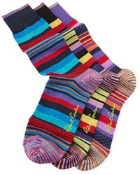 Robert Graham Merilon Striped Socks 3 Pairs