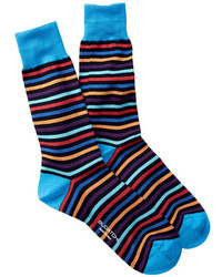 Bugatchi Multi Colored Striped Sock