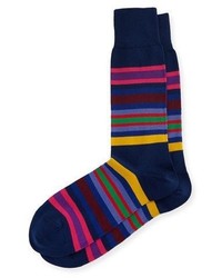 Paul Smith Multicolor Kew Stripe Socks Navy