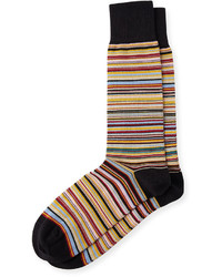 Paul Smith Multicolored Fine Striped Socks