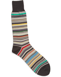 Paul Smith Shoes Accessories Striped Cotton Blend Socks
