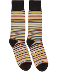 Paul Smith Three Pack Multicolor Multi Stripe Socks