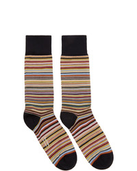 Paul Smith Three Pack Multicolor Striped Socks