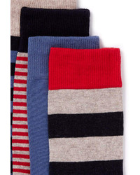Topman Multi Stripe 5 Pack Socks