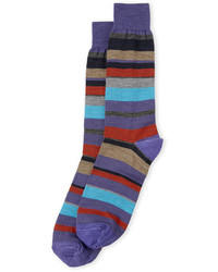 Lorenzo Uomo Wool Blend Stripe Socks