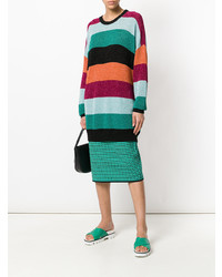 Laneus Striped Sweater Dress