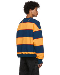 Noon Goons Navy Yellow Big Stripe Icon Sweatshirt