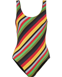 Multi colored Horizontal Striped Swimsuit