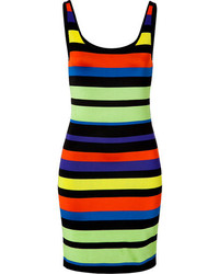 Multi colored Horizontal Striped Tank Dress