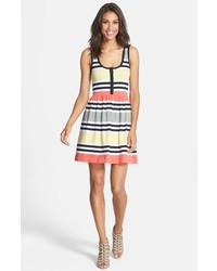 French Connection Stripe Jersey Fit Flare Dress