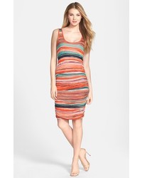 FELICITY & COCO Stripe Ruched Jersey Tank Dress