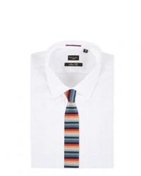 Paul Smith Multi Coloured Stripe Silk Knitted Tie