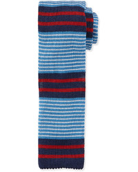 Paul Smith Multi Stripe Knit Silk Tie Multicolorblue